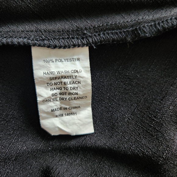 Unique Vintage Elegant Black Midi Dress - Picture 8 of 10